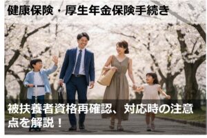 【健康保険・厚生年金保険手続き】被扶養者資格再確認、対応時の注意点を解説！