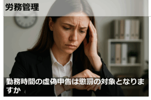勤務時間の虚偽申告は懲罰の対象となりますか