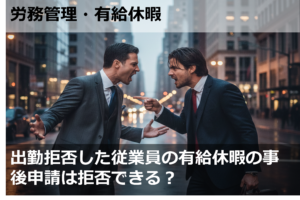 出勤拒否した従業員の有給休暇の事後申請は拒否できる？