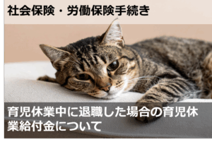 育児休業中に退職した場合の育児休業給付金について