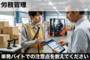 単発バイトでの注意点を教えてください