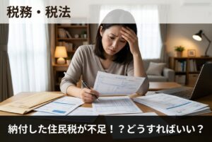 納付した住民税が不足！？どうすればいい？