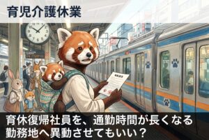 育休復帰社員を、通勤時間が長くなる勤務地へ異動させてもいい？
