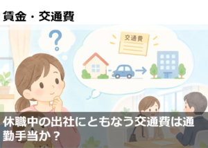 休職中の出社にともなう交通費は通勤手当か？