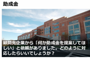 助成金の提案について